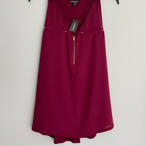 NWT - Deep Red - Express Sleeveless Blouse - Medium - Picture 11 of 11